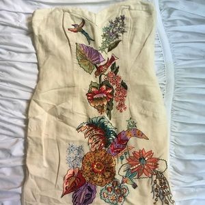 White denim French Connection sleeveless dress